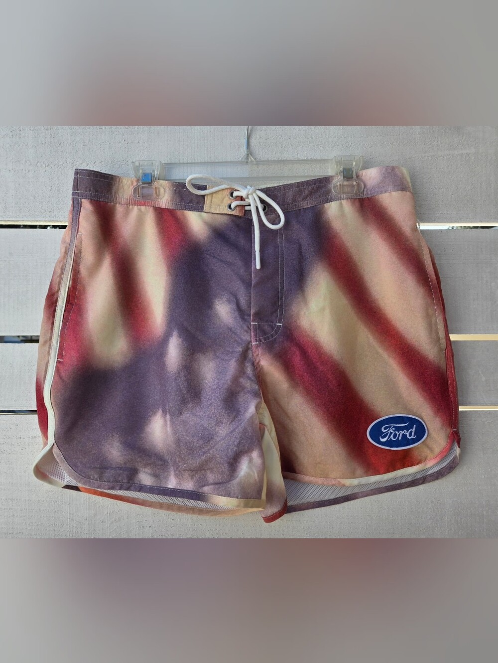 NEW PacSun Ford Patriot 4" Boardshorts Men's Large Swim Surf Trunks USA
